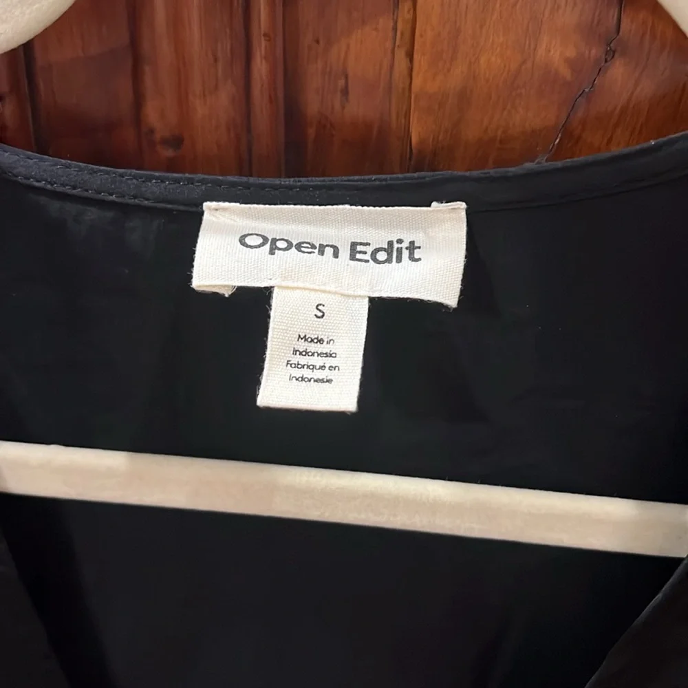 Open Edit black long sleeve crop top NEW - Small - Picture 4 of 6